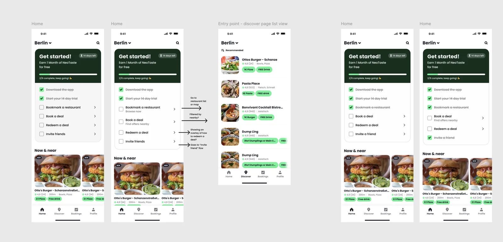 Entry point variations
